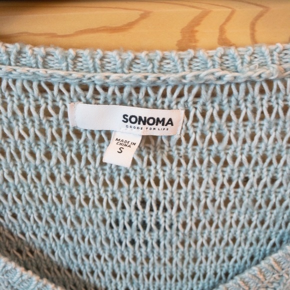 Sonoma Loose Cable Knit Sweater Light Blue Size Small - Picture 3 of 4